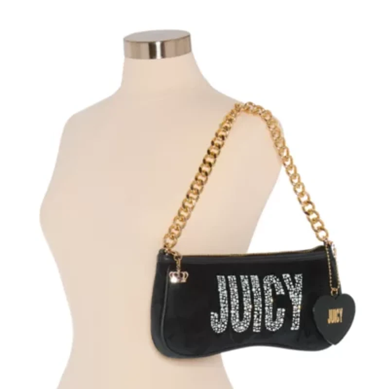 Juicy By Juicy Couture Shine Bright Velour Shoulder Bag