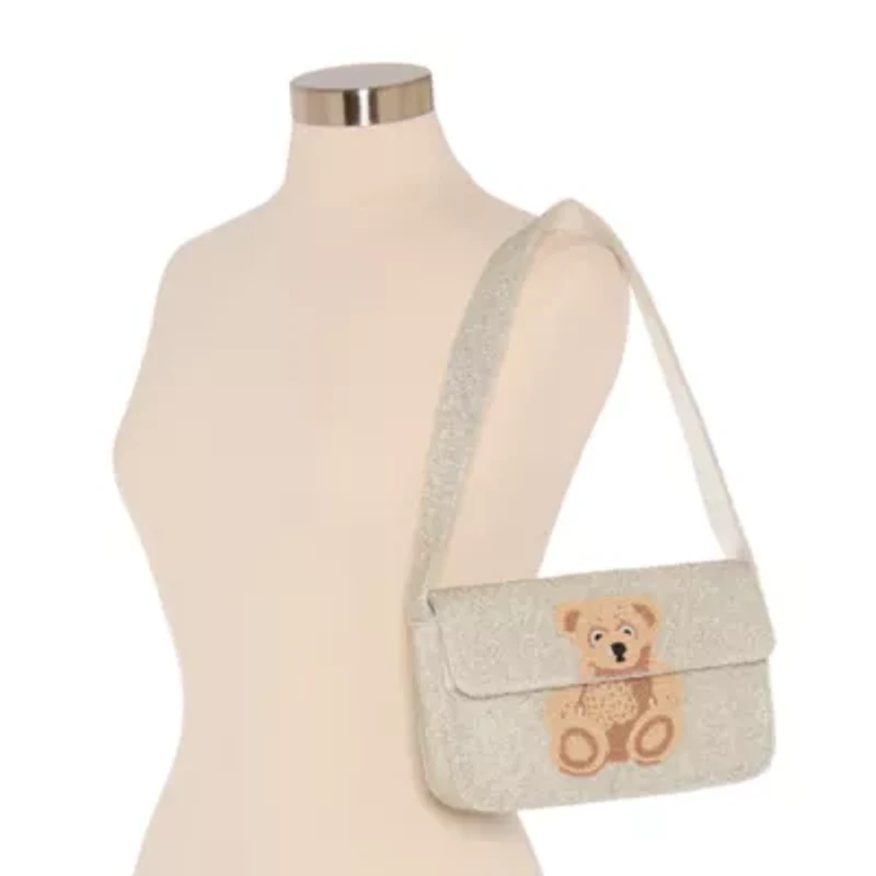 SOL and MER Beaded Baguette Shoulder Bag