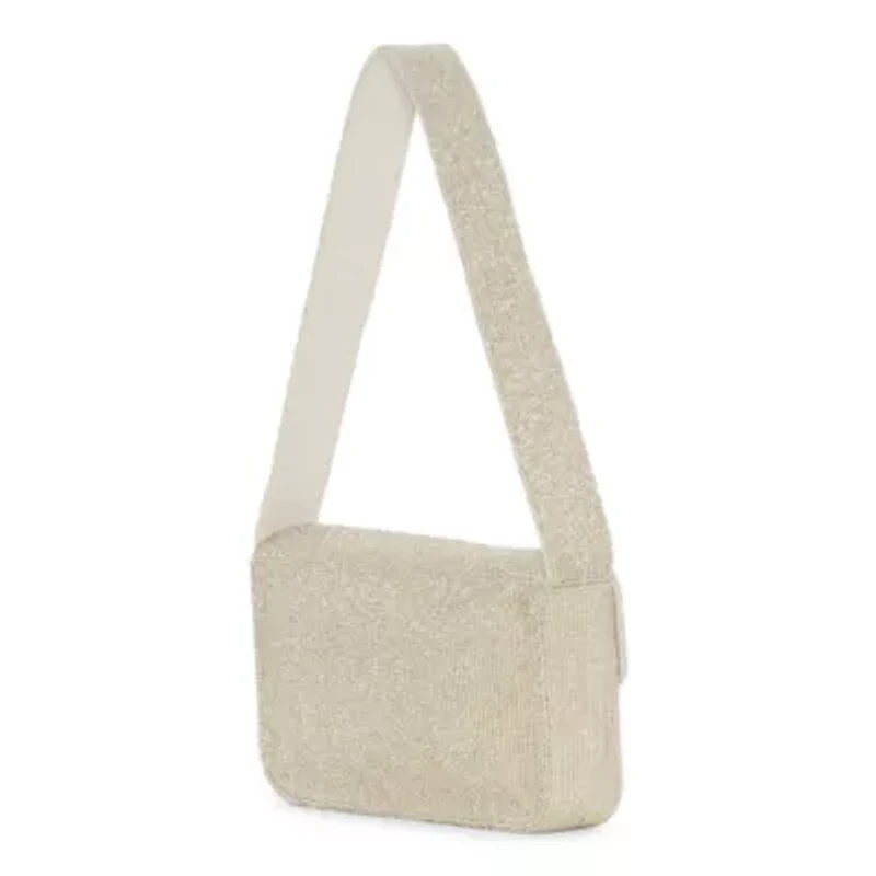 SOL and MER Beaded Baguette Shoulder Bag