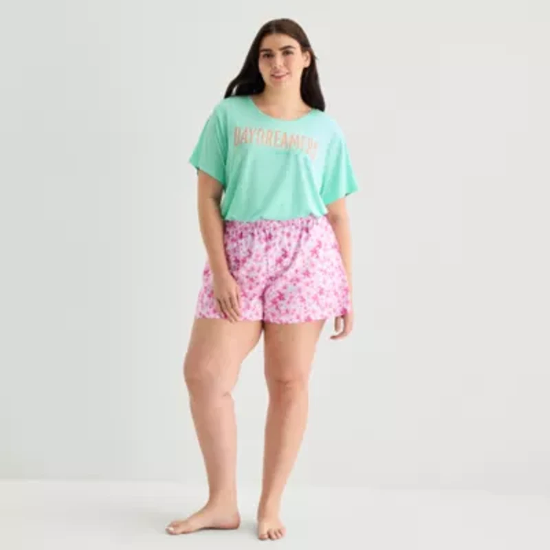 Sleep Chic Womens Plus Pajama Shorts