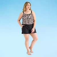 Sonnet Shores Womens Plus Swim Romper