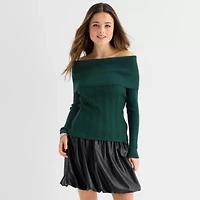 by&by Juniors Womens Long Sleeve Pullover Sweater