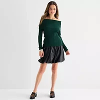 by&by Juniors Womens Long Sleeve Pullover Sweater