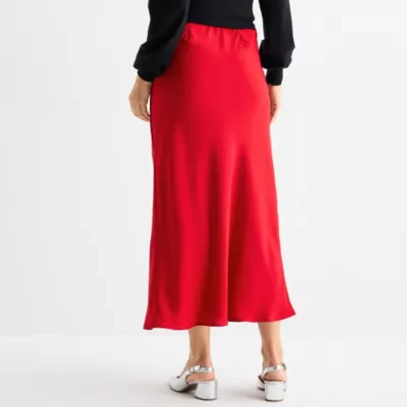 Liz Claiborne Womens Mid Rise Maxi Skirt