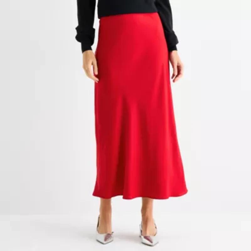 Liz Claiborne Womens Mid Rise Maxi Skirt