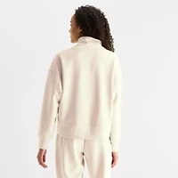 Stylus Womens Funnel Neck Long Sleeve Sweatshirt