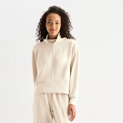 Stylus Womens Funnel Neck Long Sleeve Sweatshirt