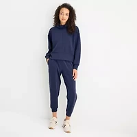 Stylus Womens Funnel Neck Long Sleeve Sweatshirt