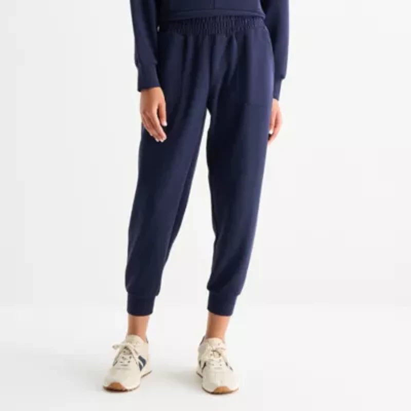 Stylus Womens Cuffed Mid Rise Jogger Pant