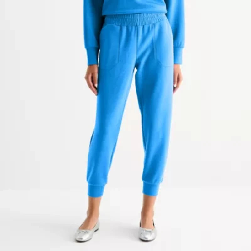 Stylus Womens Cuffed Mid Rise Jogger Pant