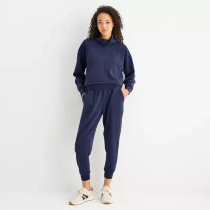 Stylus Womens Cuffed Mid Rise Jogger Pant