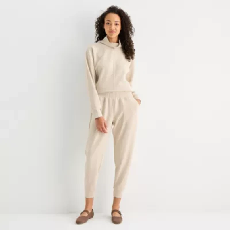 Stylus Womens Cuffed Mid Rise Jogger Pant