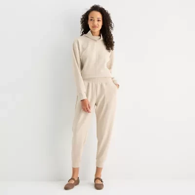 Stylus Womens Cuffed Mid Rise Jogger Pant
