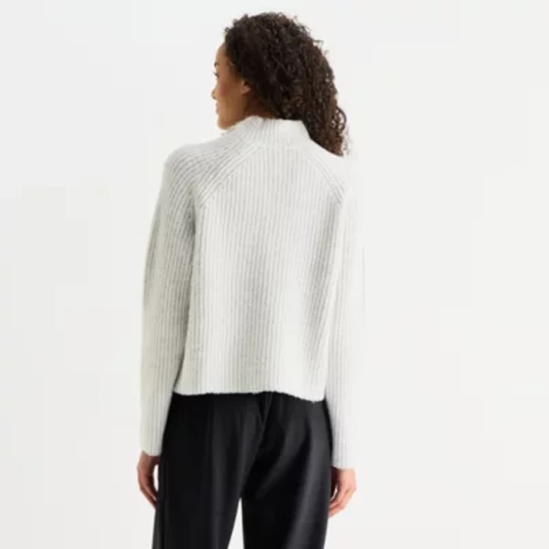 Stylus Womens Mock Neck Long Sleeve Pullover Sweater