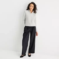 Stylus Womens Mock Neck Long Sleeve Pullover Sweater