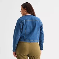 Liz Claiborne Denim Jacket Womens Lightweight Plus