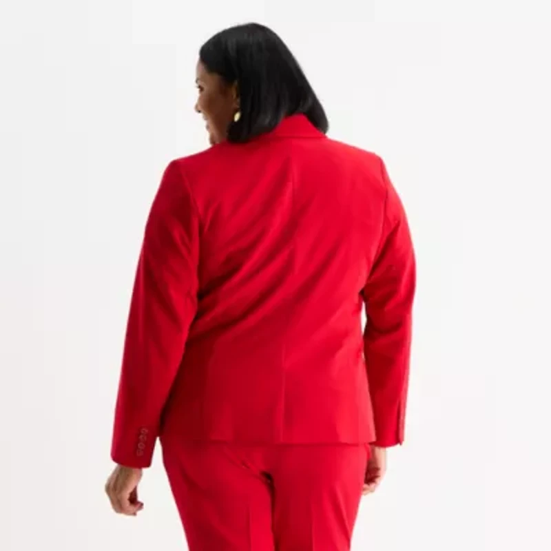 Liz Claiborne Kate Womens Plus Stretch Fabric Classic Fit Blazer