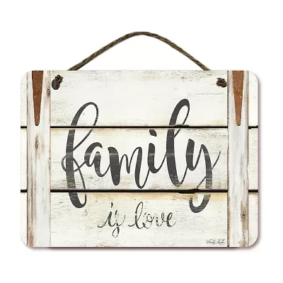Courtside Market Family 12x16 Artboard With Twine Wood Wall Art