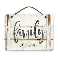 Courtside Market Family 12x16 Artboard With Twine Wood Wall Art
