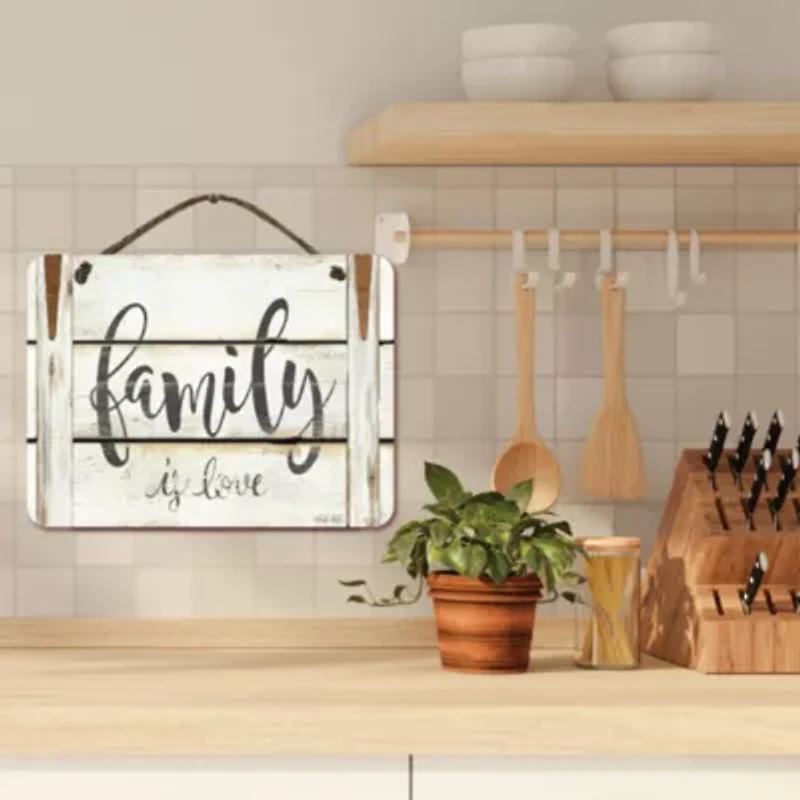 Courtside Market Family 12x16 Artboard With Twine Wood Wall Art