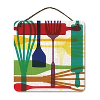 Courtside Market Kitchen I 12x12 Artboard With Twine Wood Wall Art