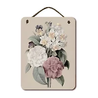 Courtside Market Flowers 12x16 Artboard With Twine Wood Wall Art