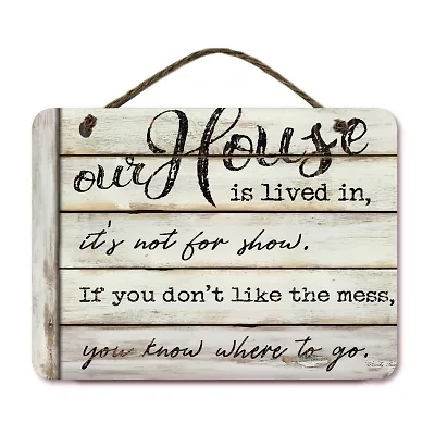Courtside Market Our House 12x16 Artboard With Twine Wood Wall Art