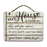 Courtside Market Our House 12x16 Artboard With Twine Wood Wall Art