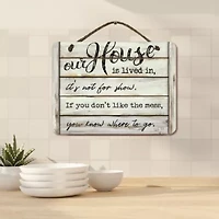 Courtside Market Our House 12x16 Artboard With Twine Wood Wall Art