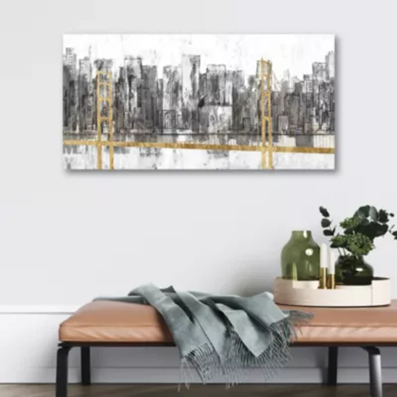 Courtside Market Golden Bridge Panorama 24x48 Canvas Canvas Art