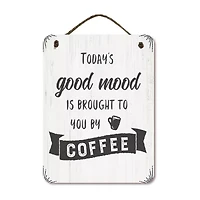 Courtside Market Todays Mood 12x16 Artboard With Twine Wood Wall Art