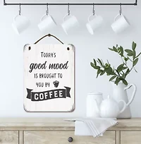 Courtside Market Todays Mood 12x16 Artboard With Twine Wood Wall Art