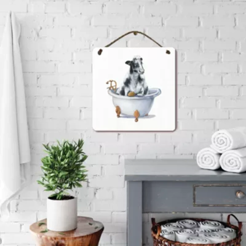 Courtside Market Beauty I 12x12 Artboard With Twine Wood Wall Art