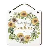 Courtside Market Sunshine 12x12 Artboard With Twine Wood Wall Art