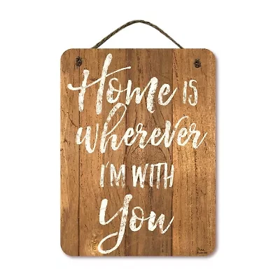 Courtside Market Home 12x16 Artboard With Twine Wood Wall Art