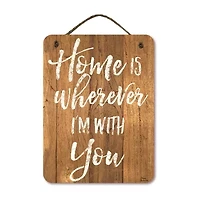 Courtside Market Home 12x16 Artboard With Twine Wood Wall Art