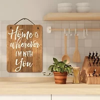 Courtside Market Home 12x16 Artboard With Twine Wood Wall Art