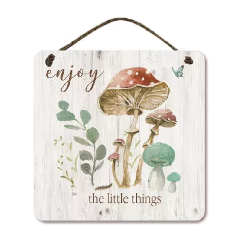 Courtside Market Enjoy 12x12 Artboard With Twine Wood Wall Art