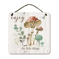 Courtside Market Enjoy 12x12 Artboard With Twine Wood Wall Art