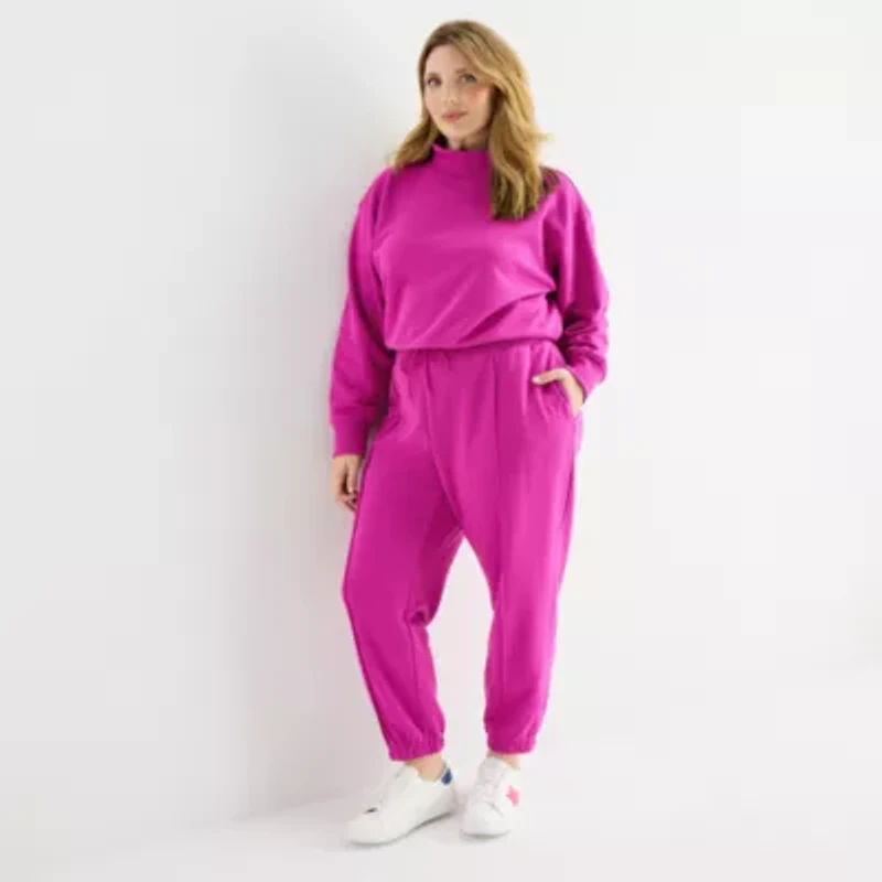 Xersion Womens Classic French Terry Jogger Pant Plus