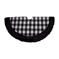 Northlight Buffalo Plaid - 48in - Black And White Indoor Tree Skirt