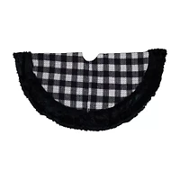 Northlight Buffalo Plaid - 48in - Black And White Indoor Tree Skirt