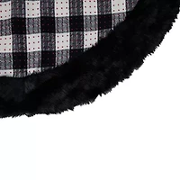Northlight Buffalo Plaid - 48in - Black And White Indoor Tree Skirt