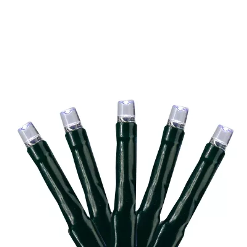 Northlight 200 Pure White Multi-Function Led M5 - 20.5 Ft Green Wire String Lights