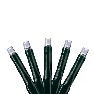 Northlight 200 Pure White Multi-Function Led M5 - 20.5 Ft Green Wire String Lights