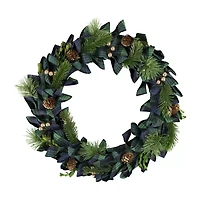 Northlight 18" Plaid Bow Artificial Pine Wreath