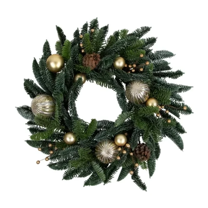 Northlight Real Touch™ Pre-Decorated Pine With Pine Cones - 22in - Unlit Wreath