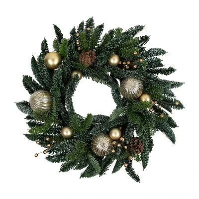 Northlight Real Touch™ Pre-Decorated Pine With Pine Cones - 22in - Unlit Wreath