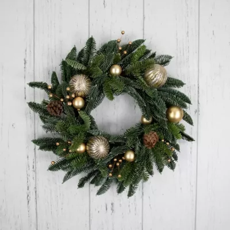 Northlight Real Touch™ Pre-Decorated Pine With Pine Cones - 22in - Unlit Wreath