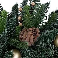 Northlight Real Touch™ Pre-Decorated Pine With Pine Cones - 22in - Unlit Wreath